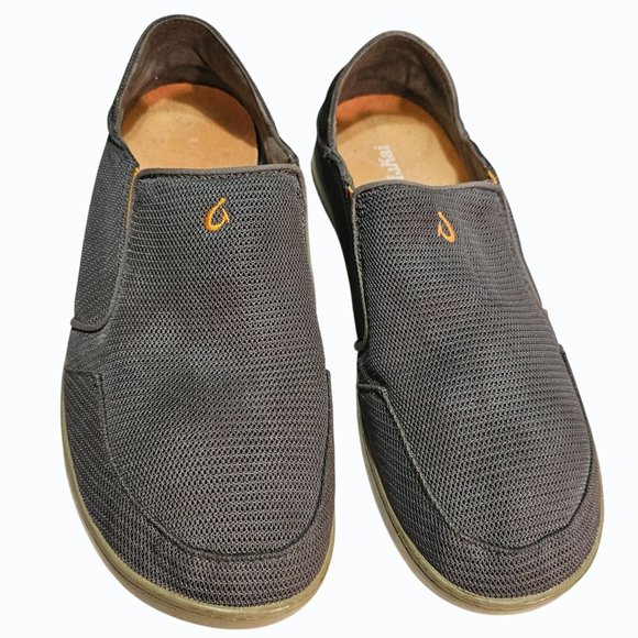Olukai Nohea Mesh Sneaker Slip On Drop Heel Travel Water Gray Men's US 13 EUR 48 - Picture 2 of 10